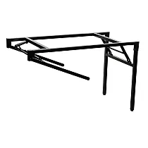 Structure pliante en métal pour tables, de couleur noire ou grise, hauteur 72,5 cm, forme rectangulaire avec longueur 116 cm et largeur 56 cm