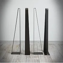 Fraaie metalen tafelpoot Arrow van staal, hoogte 71 cm, set van 4 poten