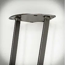 Haarspeld metalen tafelpoten van staal platstaal, staafdoorsnede 0,4x2 cm, set van 4 stuks.