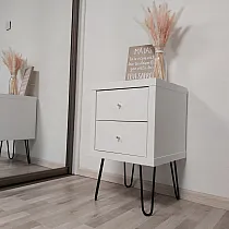 Pieds de meuble en métal Hairpin à partir de deux tiges Ø10mm, hauteur 24 cm - set de 4 pieds, coloris noir, blanc, gris, or