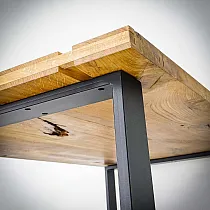 Quadratische Tischbeine aus Stahl, Breite 80 cm, Höhe 71 cm für Esstisch 2er-Set